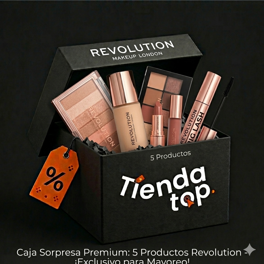 Caja sorpresa con 5 productos de la marca Revolution
