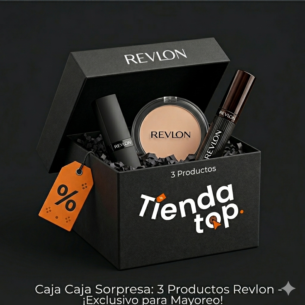 Caja sorpresa con 3 productos de la marca Revlon