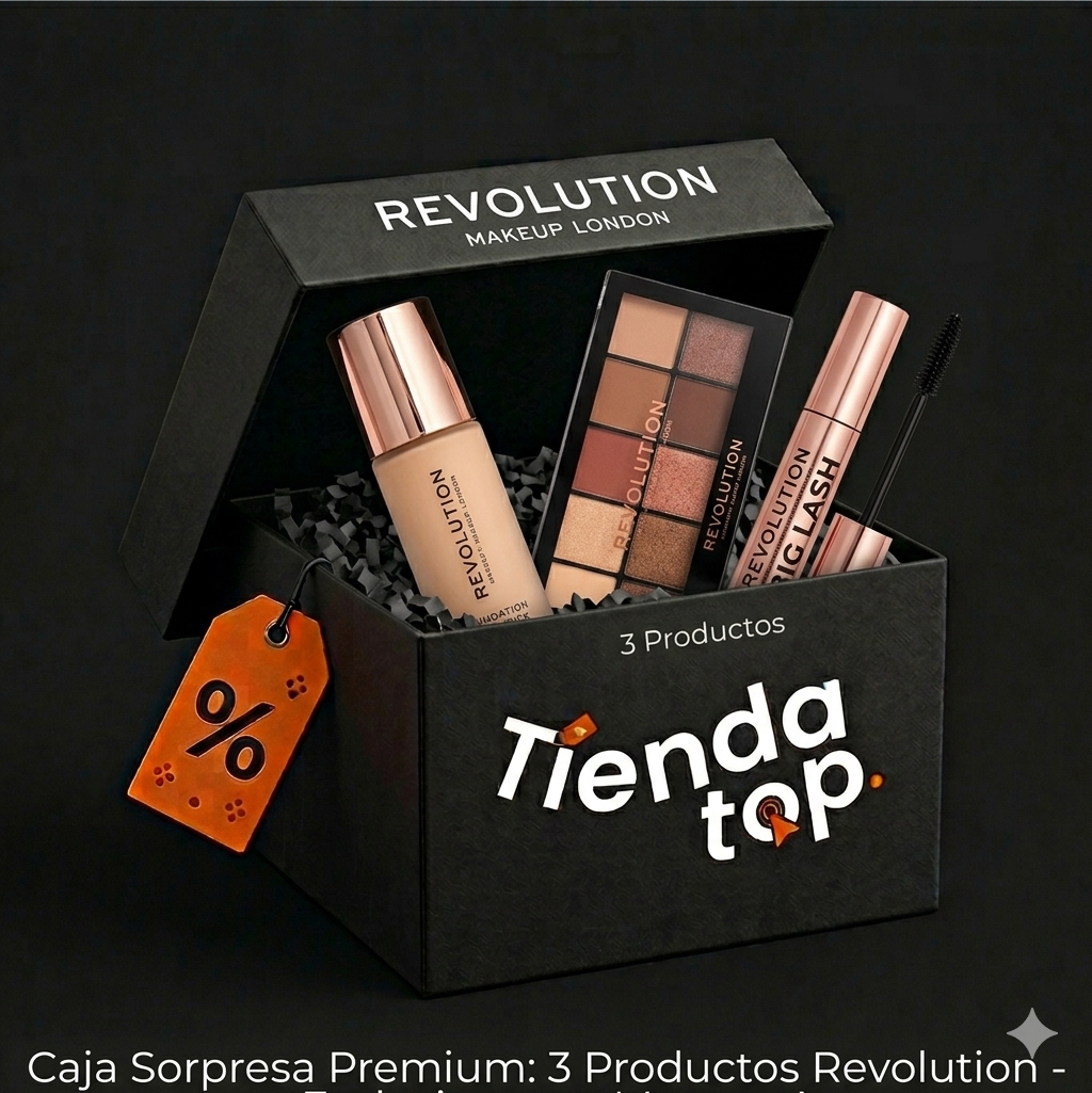 Caja sorpresa con 3 productos de la marca Revolution